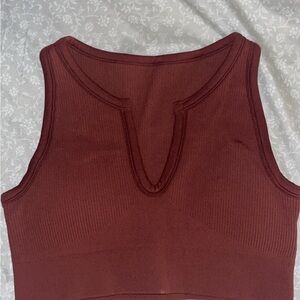 Women's Sleeveless Brown Top